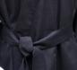 Preview: Kimono Stickerei Samurai, schwarz, Baumwolle, lang