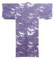 Preview: Yukata Kimono Kranich über Wellen royalblau