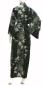 Preview: Langer Damenkimono in Schwarz mit Kirschblüten