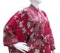 Preview: Bordeauxfarbener Damenkimono mit Sakura-Kirschblütenmotiv