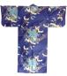 Preview: Damen Kimono Tsuru Kranich blau