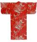 Preview: Schnittansicht des roten Damenkimonos Tsuru