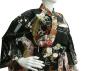 Preview: Damen Kimono Ukiyoe schwarz