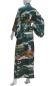 Preview: Grüner Damenkimono aus Baumwollsatin