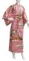 Preview: Pinker Damenkimono mit traditionellem Ukiyo-e-Muster