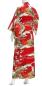 Preview: Damen Kimono Ukiyoe rot