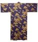 Preview: Herren Kimono Kraniche & Kiefern blau Gr. M