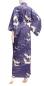 Preview: Yukata Kimono Kranich über Wellen royalblau