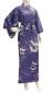 Preview: Yukata Kimono Kranich über Wellen royalblau