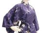 Preview: Yukata Kimono Kranich über Wellen royalblau