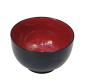 Preview: Lackschale Daruma schwarz-rot