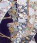 Preview: Damen Kimono Ribbon (Schleifenband) dunkelblau
