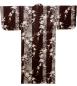 Preview: Kimono Sakura (Kirschblüte) schwarz, lang, Dame