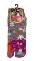 Preview: Japanische Zehensocken mit Sakura Design für Damen und Herren, grau