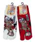 Preview: Tabi Knöchelsocken für Zori und Geta mit Samurai-Motiv