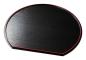 Preview: Lack Tablett Halbmond 2-seitig schwarz rot 36 x 32 cm