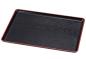 Preview: Lacktablett schwarz mit Rotrand 28x38,5cm