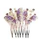 Preview: Haarspange Schmetterling mit violetten Kristallen
