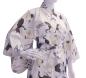 Preview: Damen Yukata Golden Cranes weiß