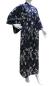 Preview: Damen Yukata Kimono Schneekraniche dunkelblau