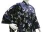 Preview: Damen Yukata Kimono Schneekraniche dunkelblau