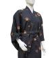Preview: Herren Yukata Kimono Four Seasons schwarz lang
