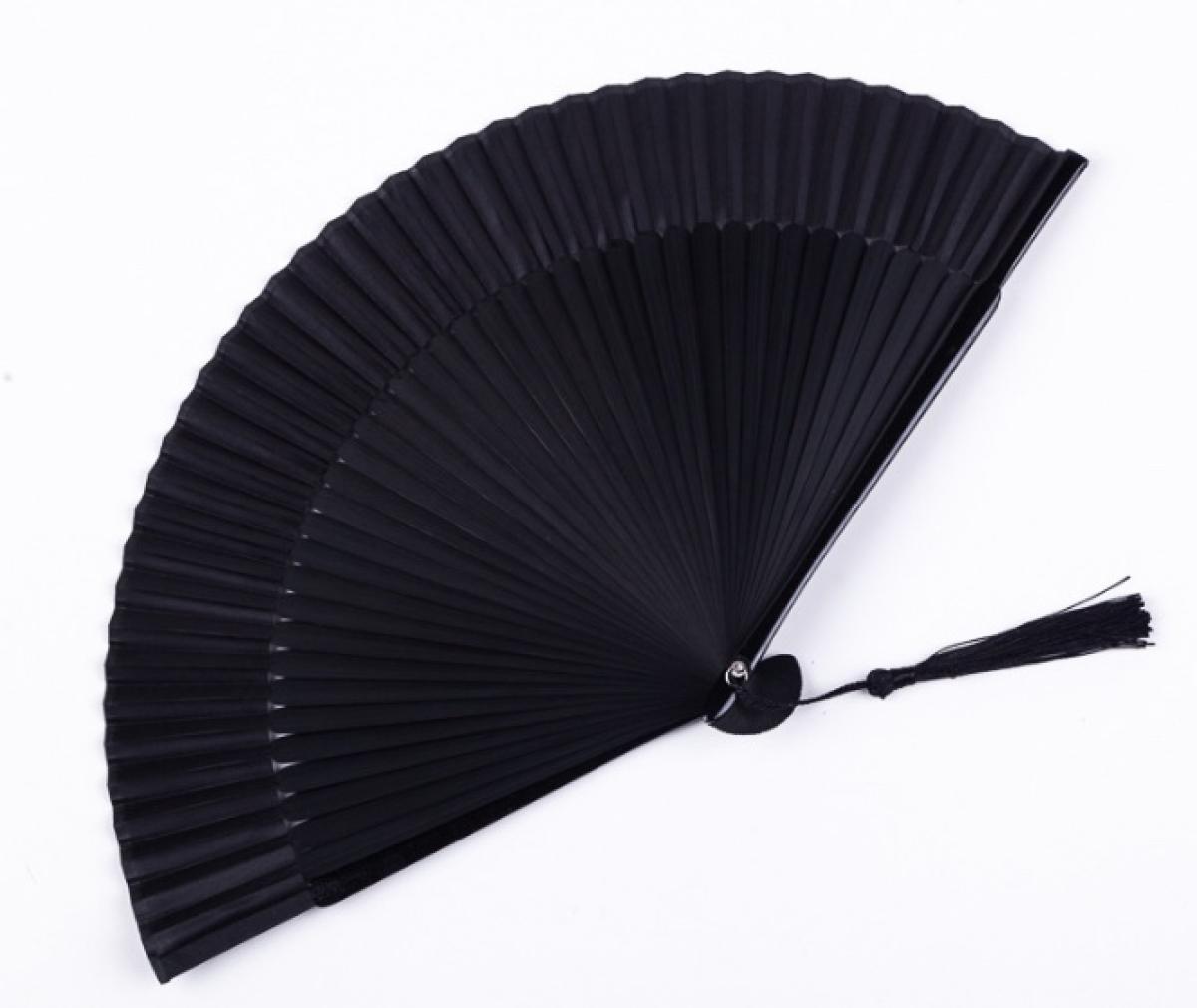 Fächer Kuro Urushi aus Bambus