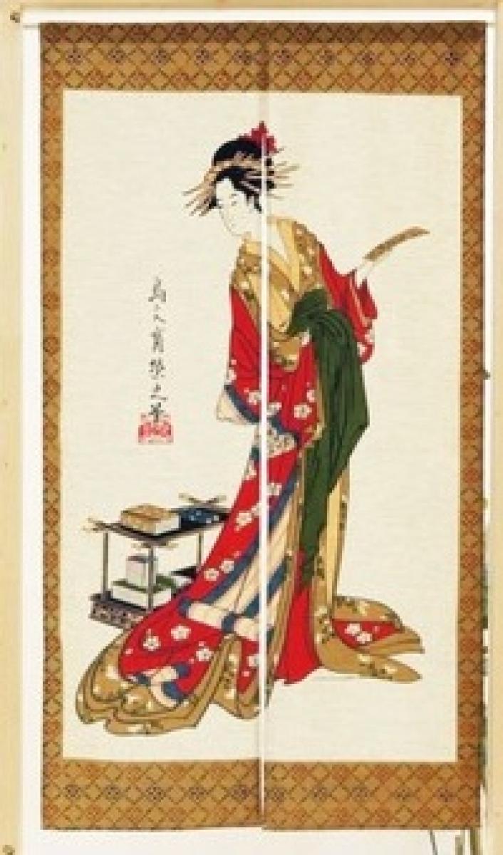 Noren Geisha mit Buch