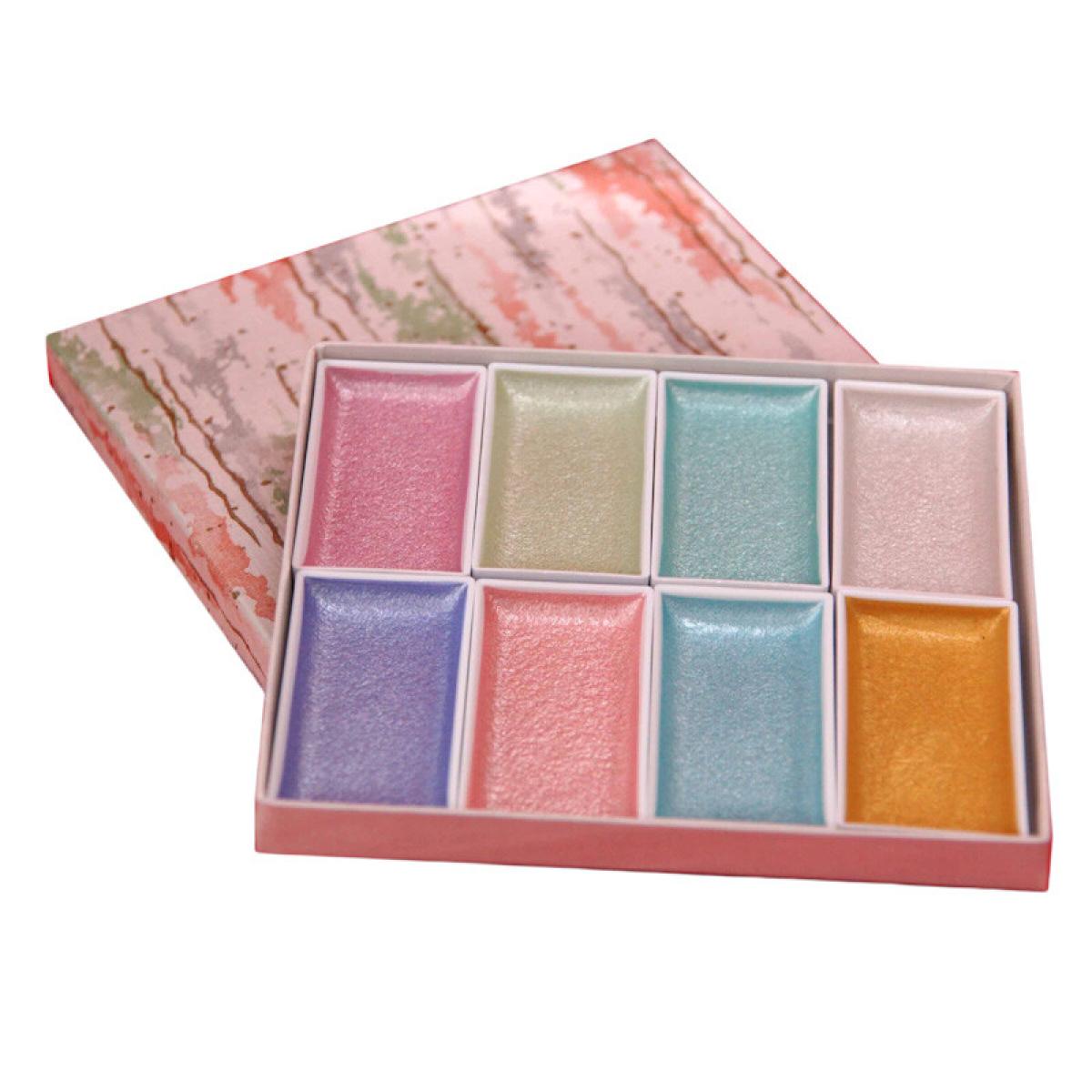 8 Tintensteine Sumie-Farben mit Perlenschimmer