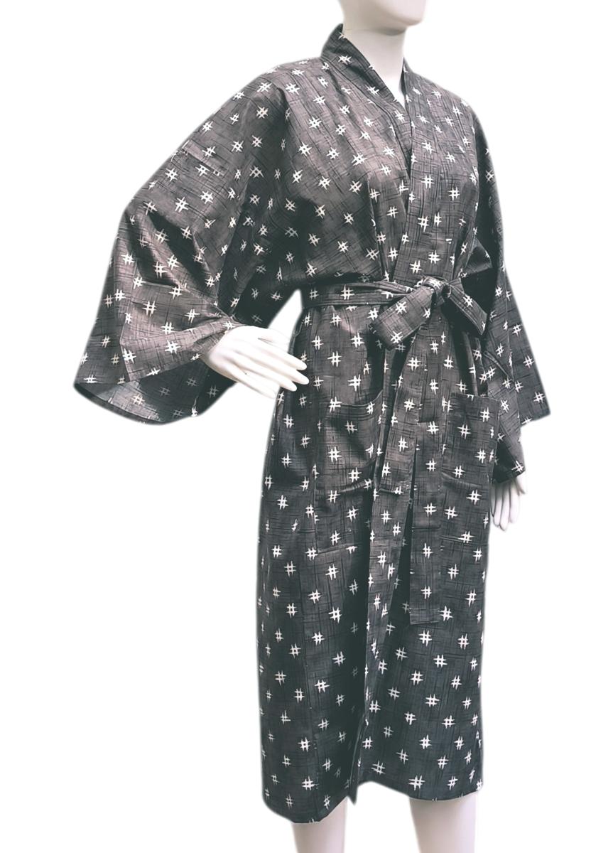 Knielanger Kimono mit Hashtag Igeta