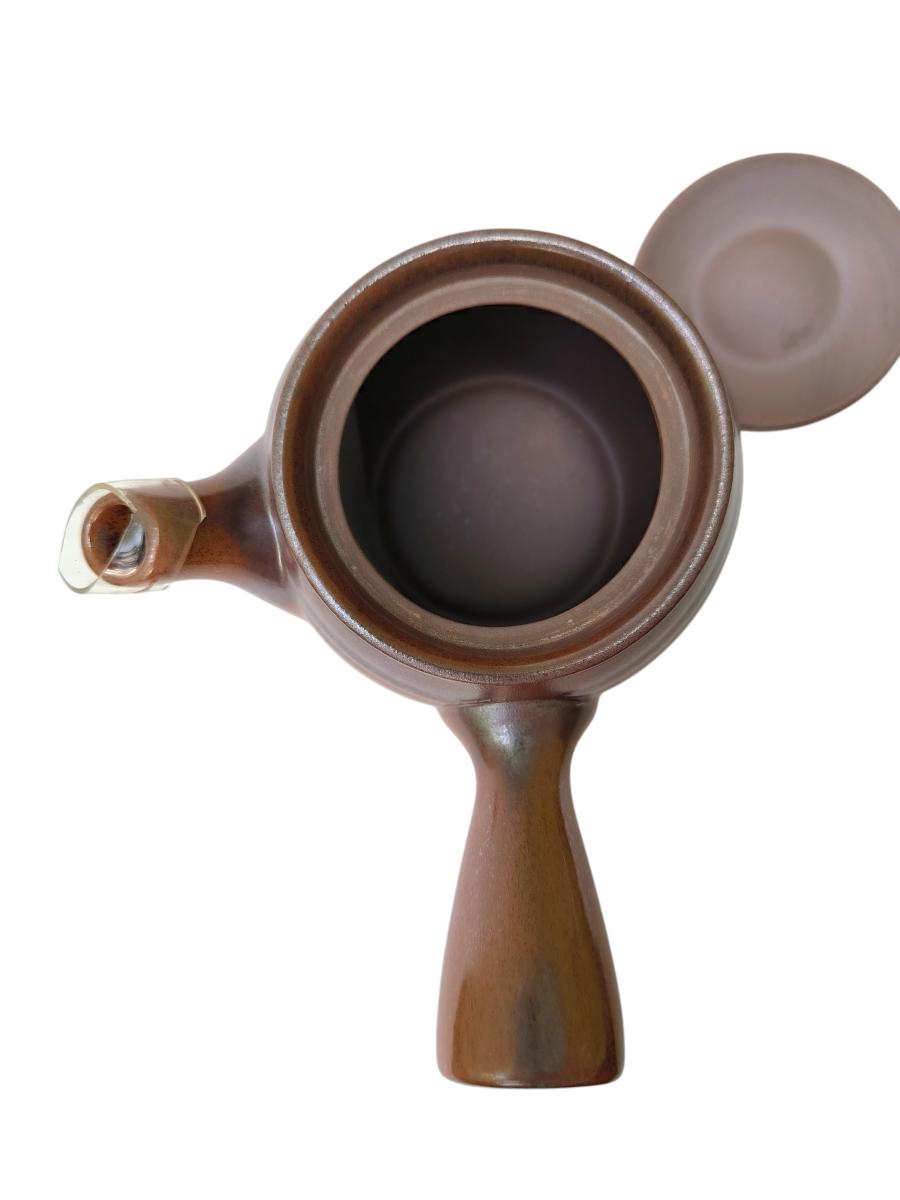 Original Banko-Yaki Kyusu 340 ml mit unglasierter Innenseite