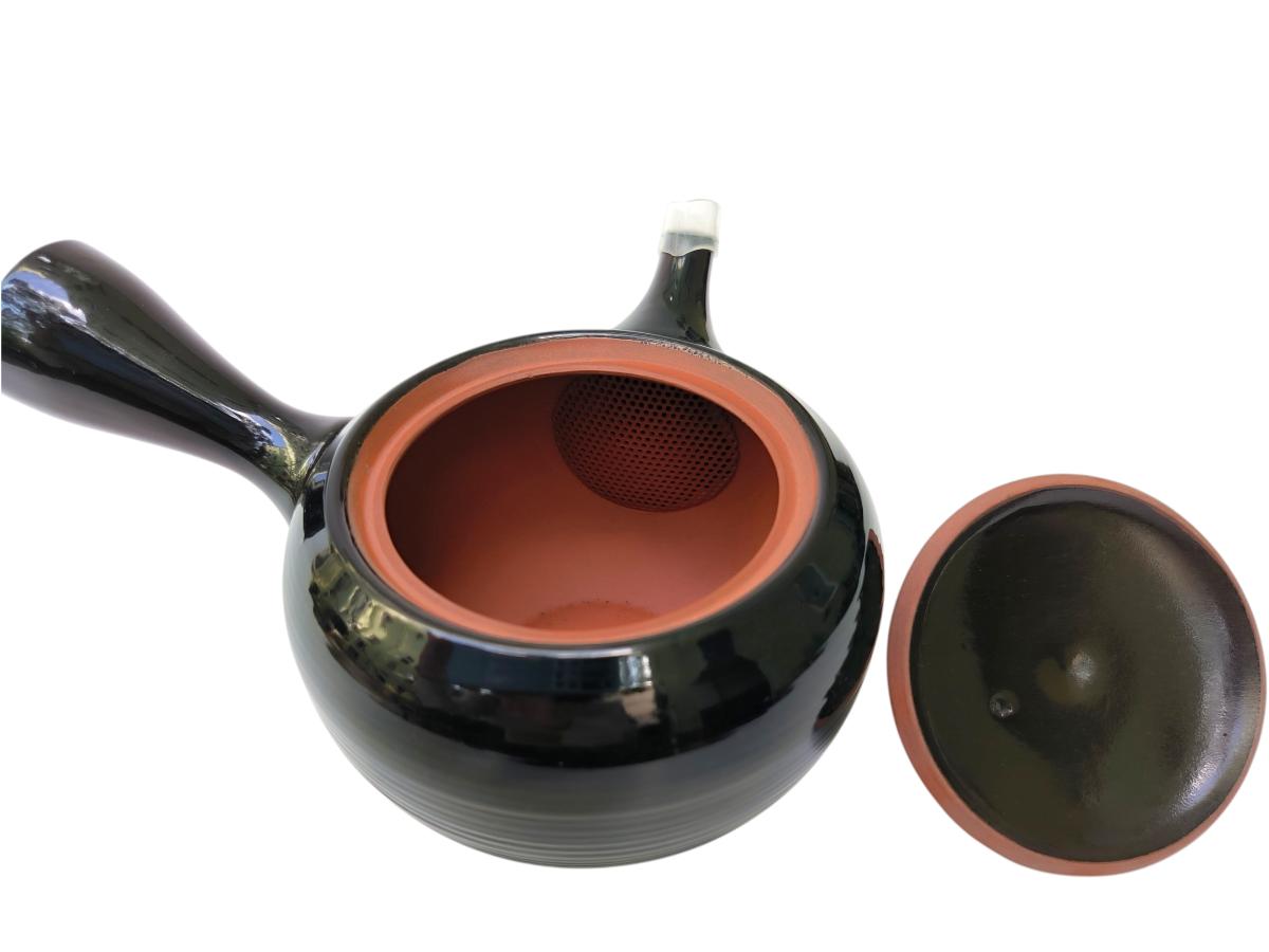 Japanische Seitengriff-Teekanne mit Keramiksieb und 410 ml