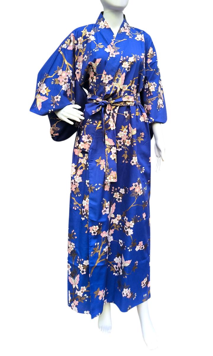 Damen Kimono aus Baumwolle mit Schmetterlingen