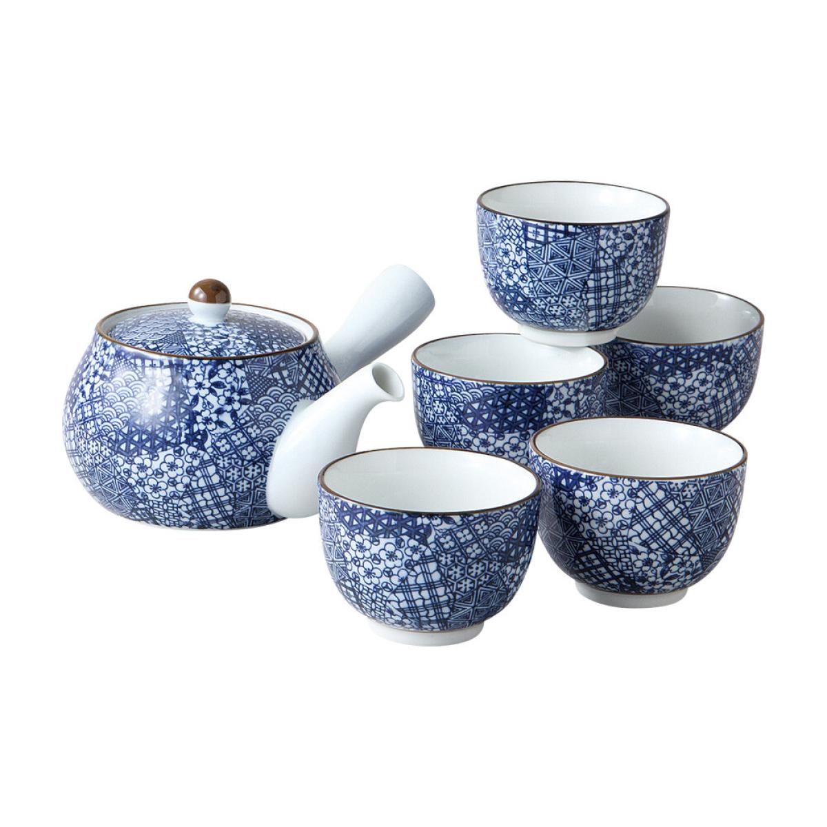 Jaoanisches Teeset  Arita Porzellan Indigoblau