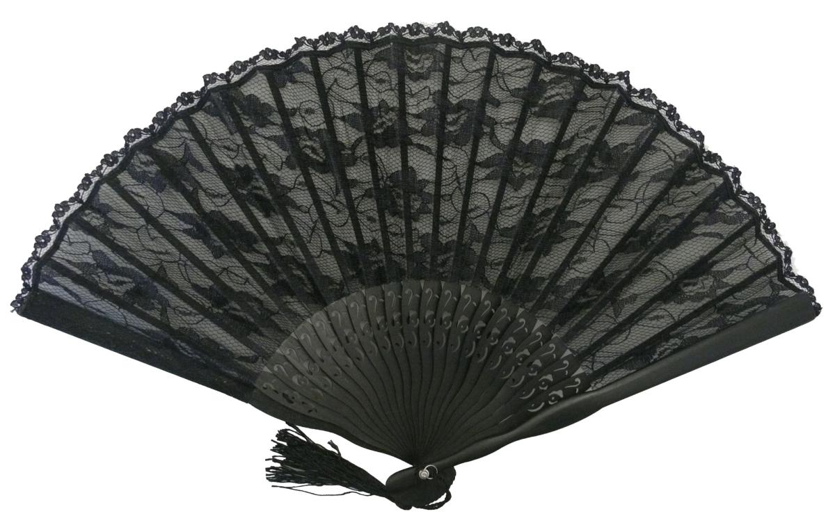 Fächer Spitze schwarz