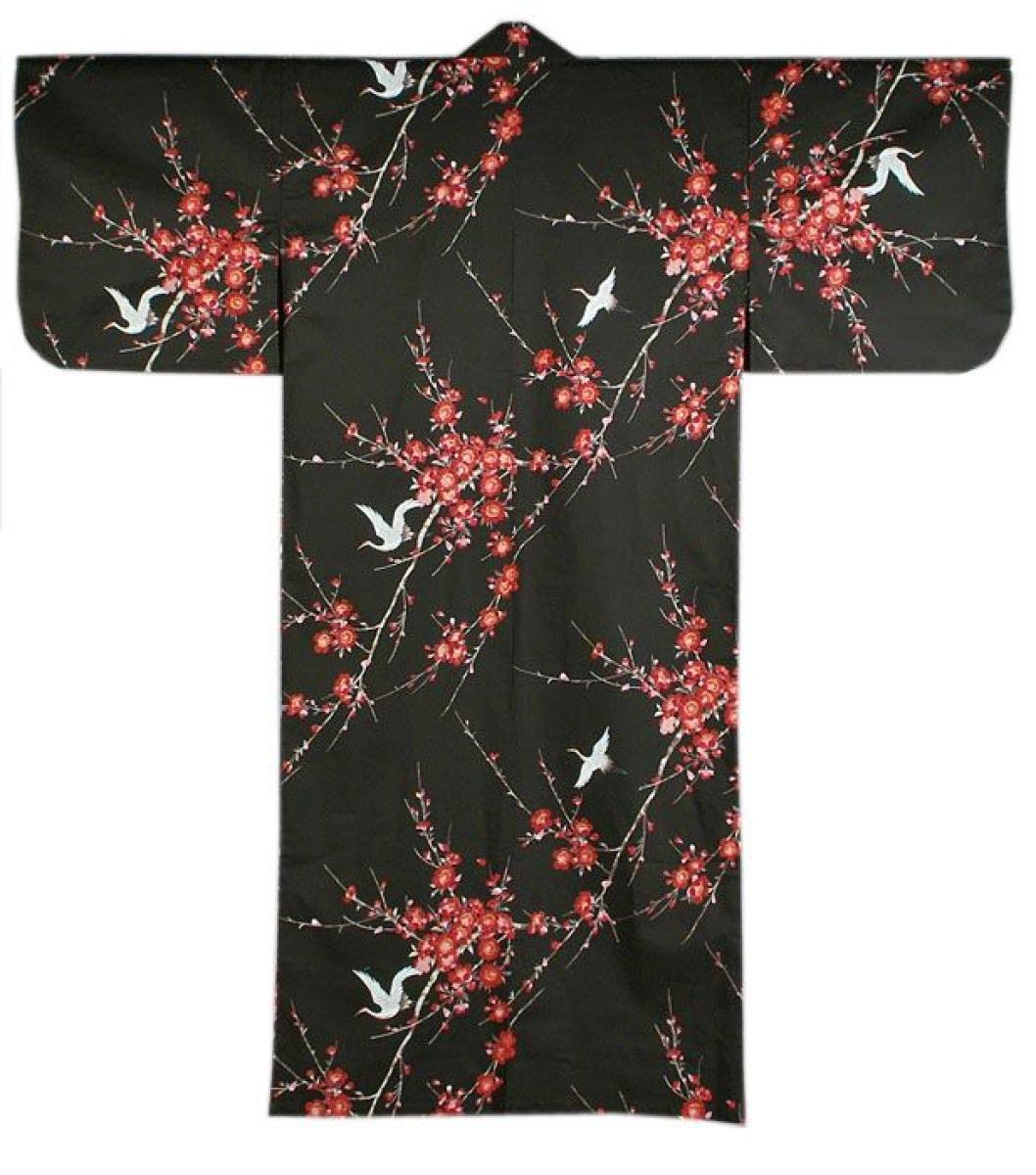 Kimono Cherry Blossom (Kirschblüte) schwarz Gr.S