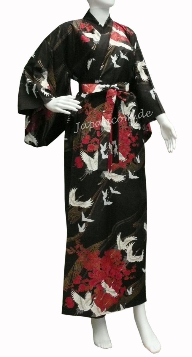 Damen Kimono Tsuru schwarz Gr.S 135cm