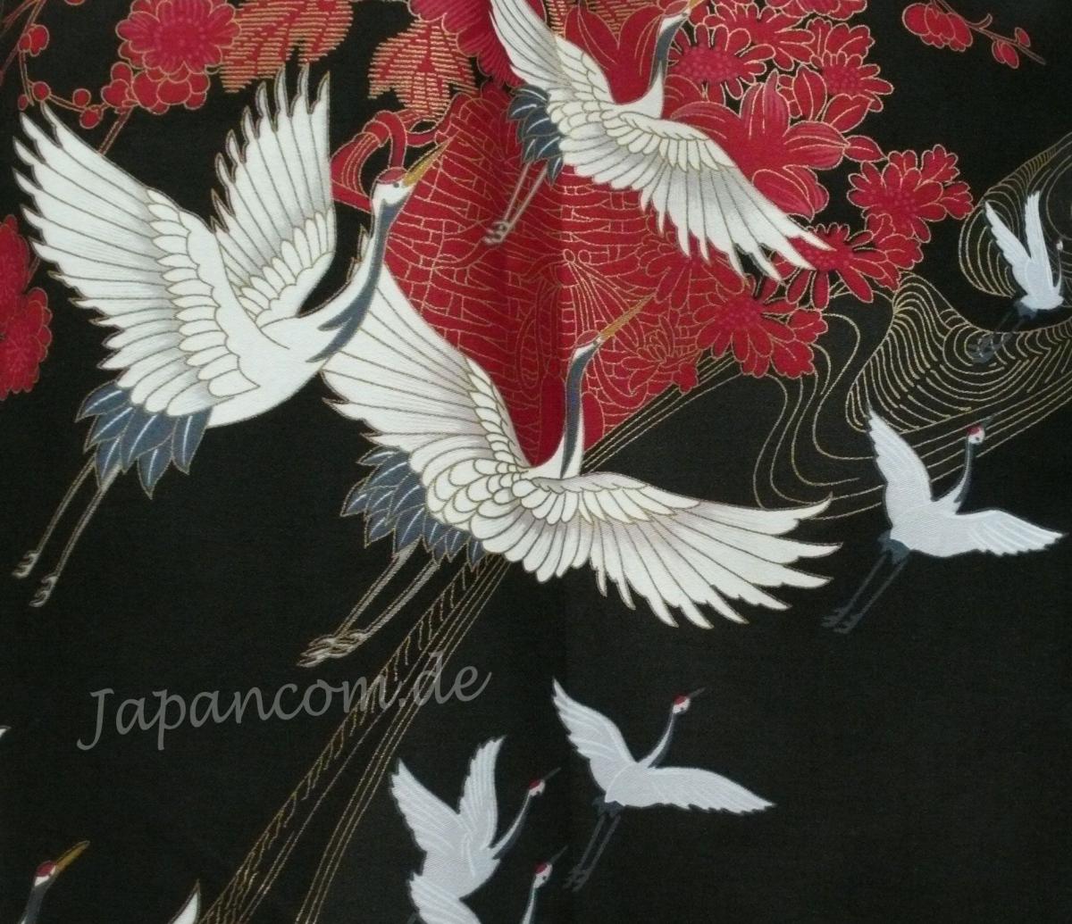 Damen Kimono Tsuru schwarz Gr.S 135cm