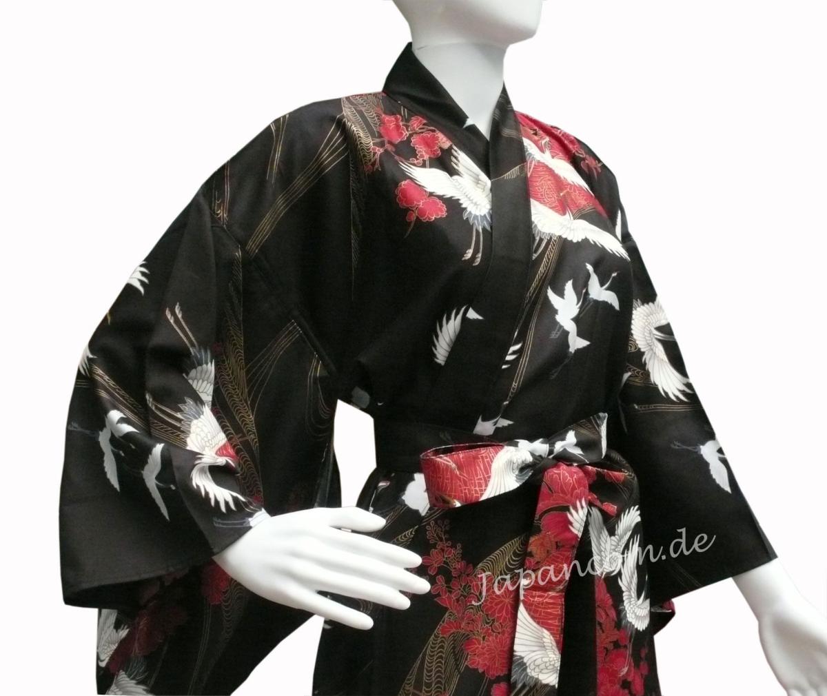 Damen Kimono Tsuru schwarz Gr.S 135cm