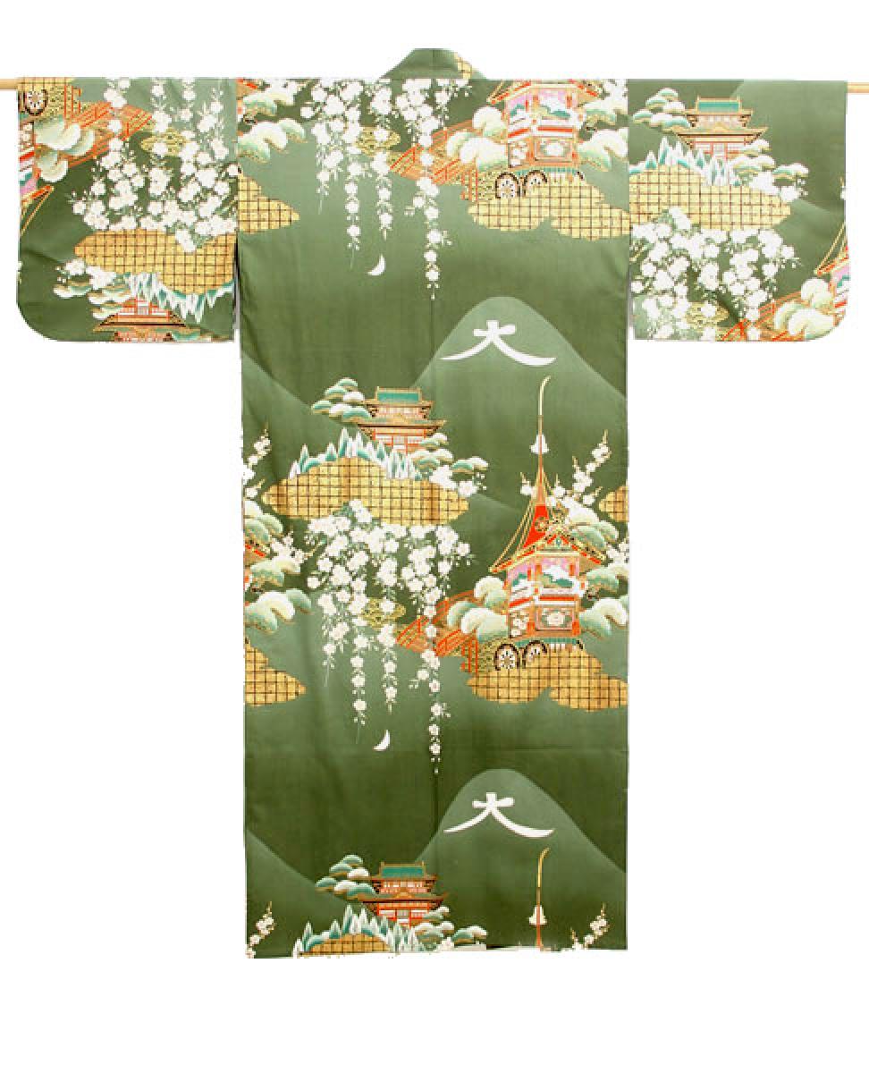 Damen Kimono Daimonji grün