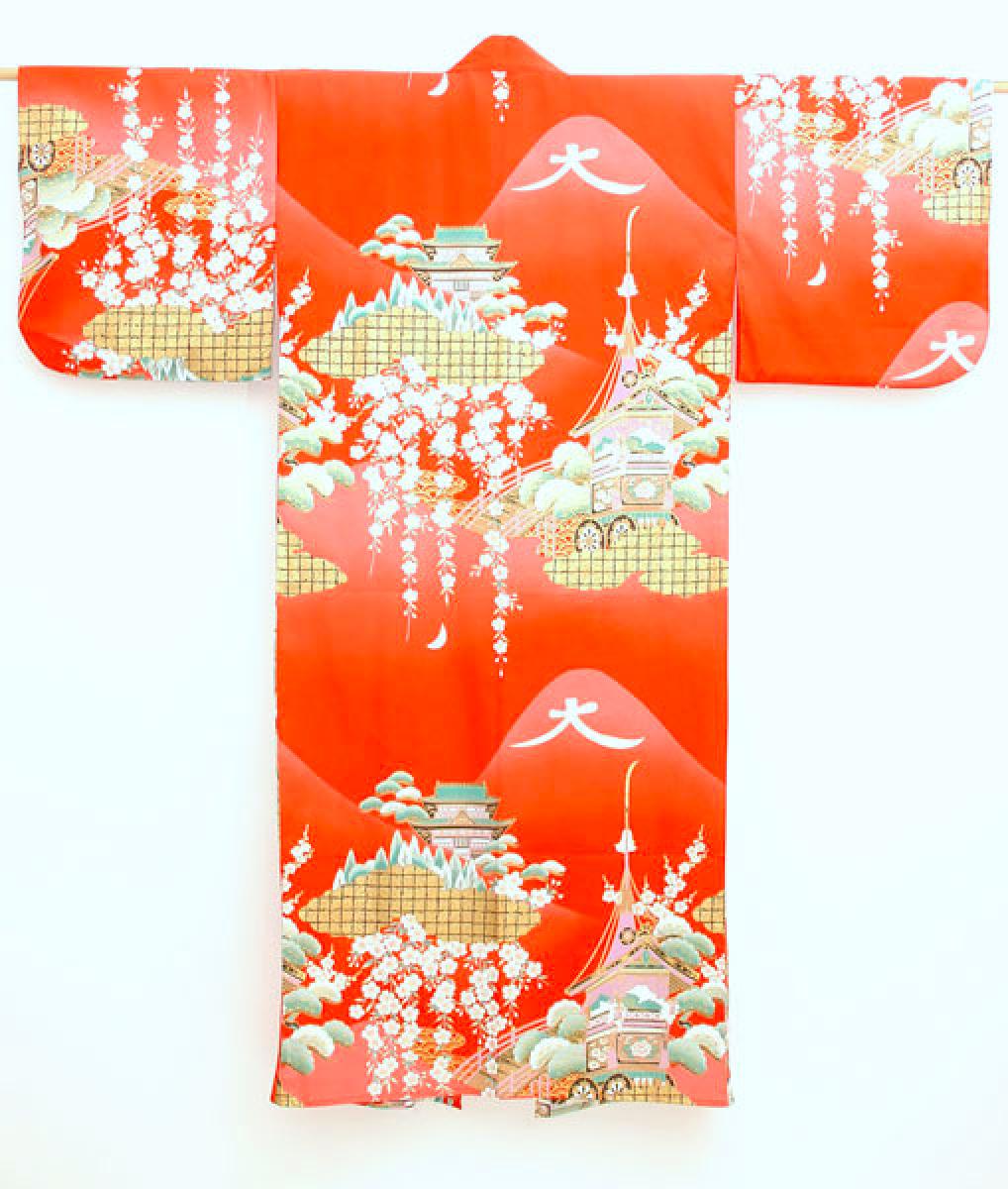 Damen Kimono Daimonji rot