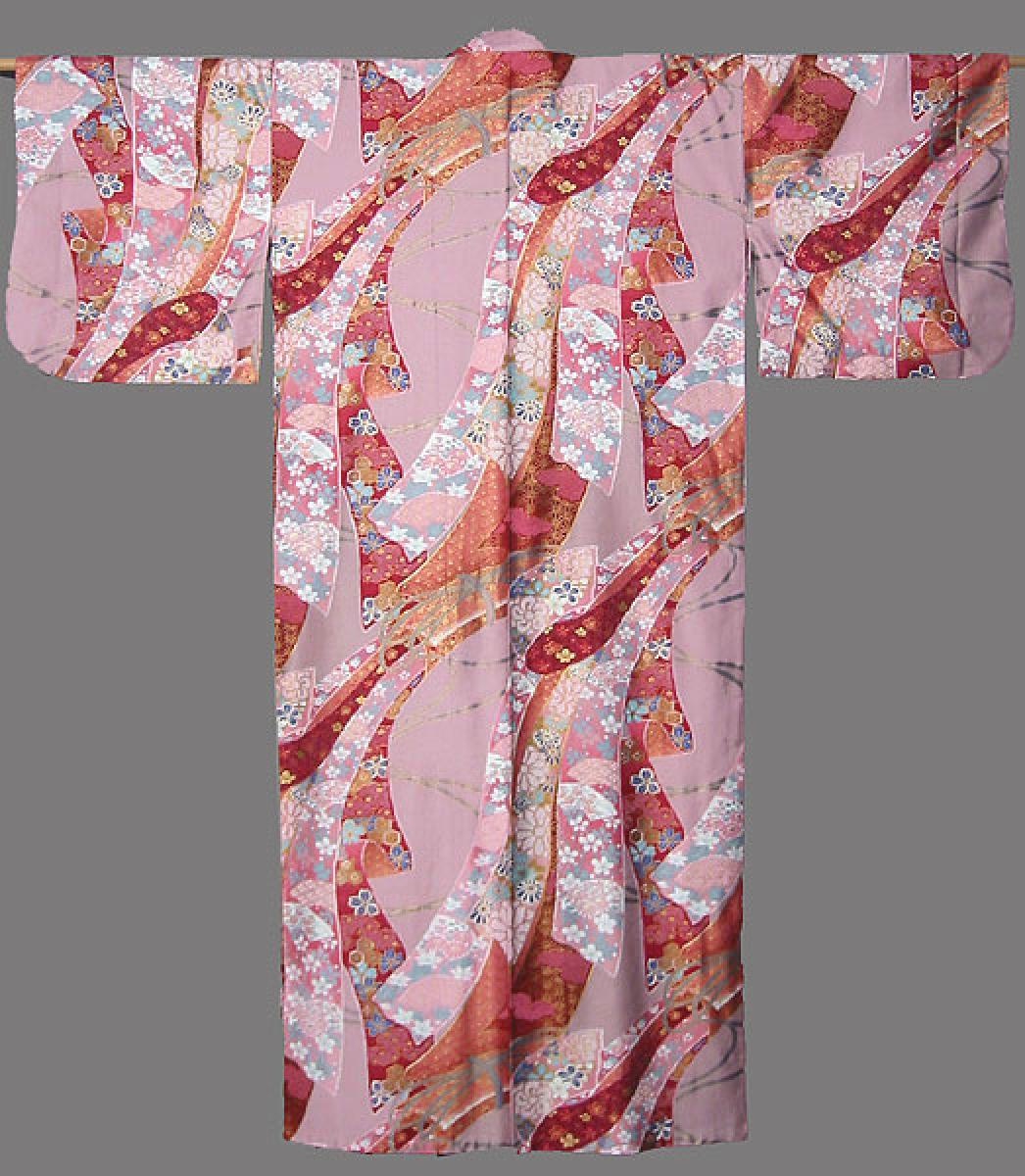 Damen Kimono Ribbon (Schleifenband) pink