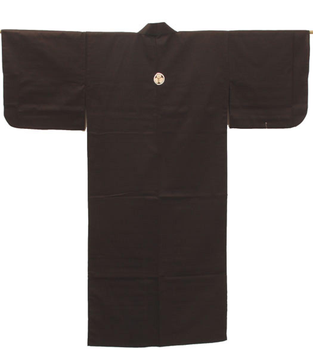 Damen Kimono Mon schwarz 140 cm lang
