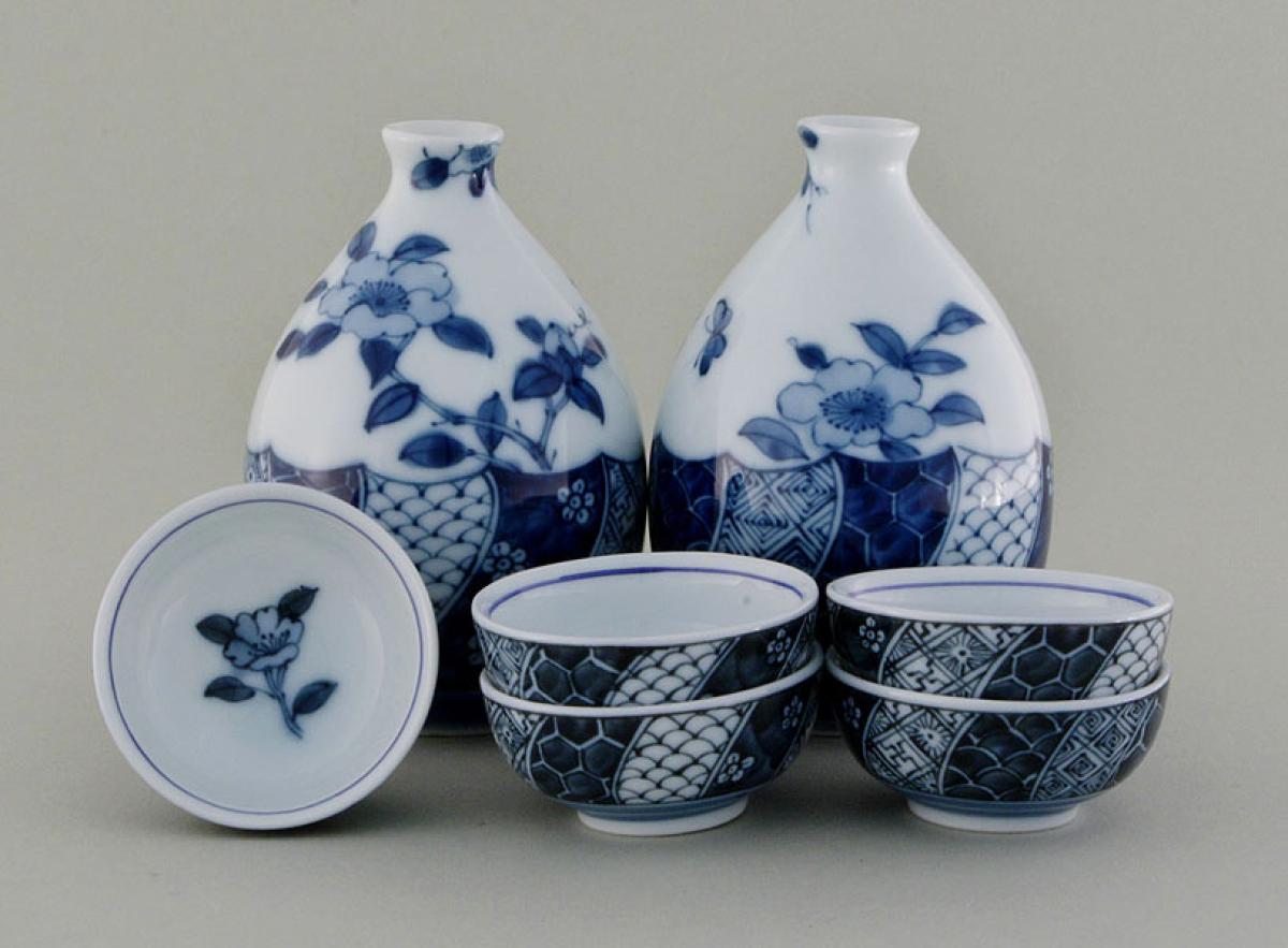 7-tlg. Sake Set Shonzui Kusabana