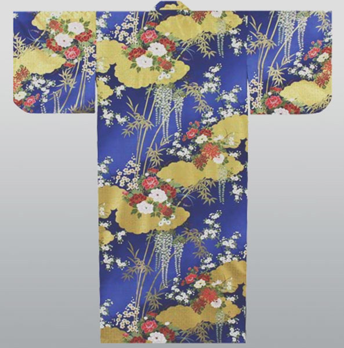 Damen Kimono Kumo blau