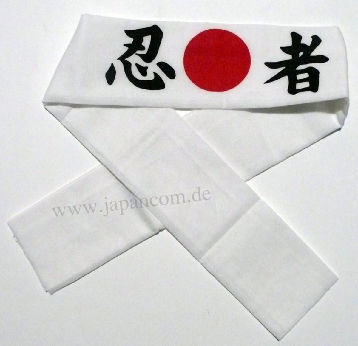Stirnband Ninja weiß