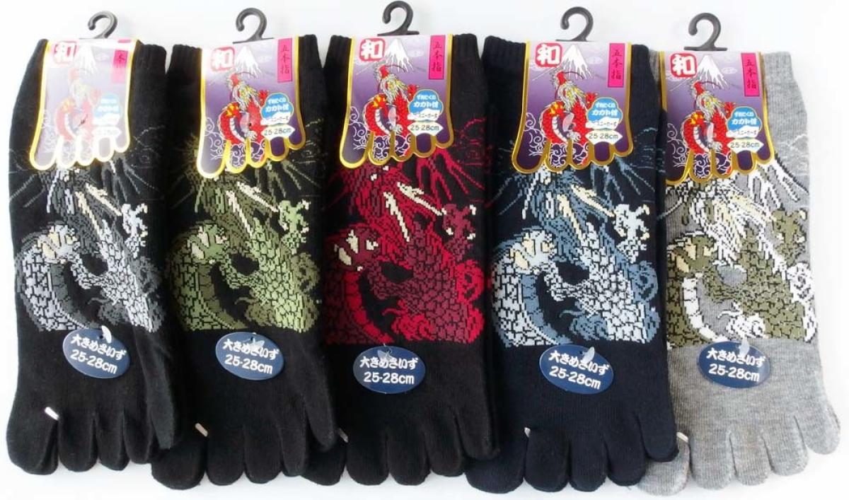 5 Zehensocken Drachen