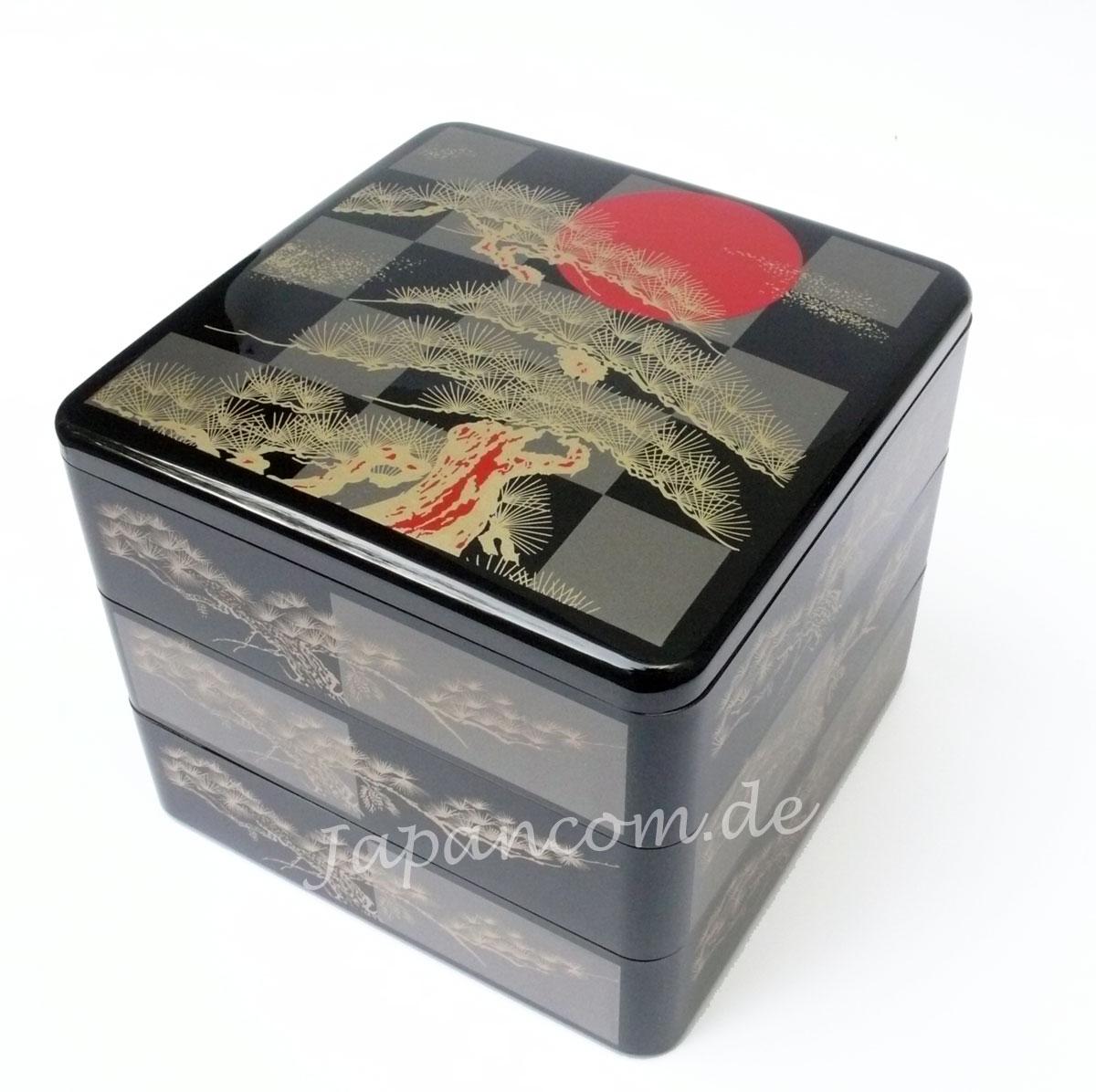 Etagendose Goldkiefer schwarz Lack