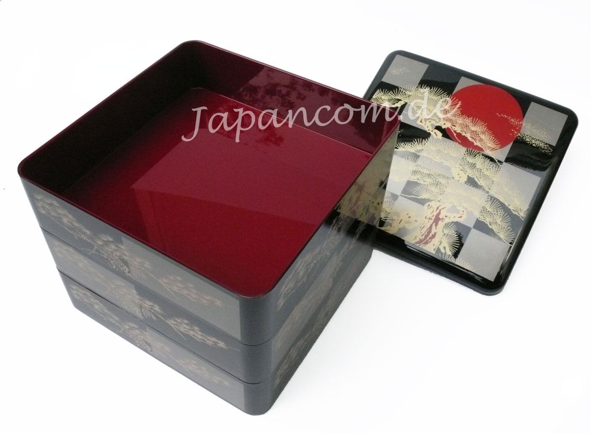 Etagendose Goldkiefer schwarz Lack