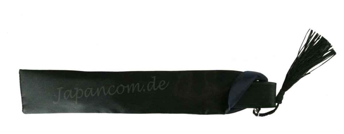 Fächertasche Etui Satin schwarz